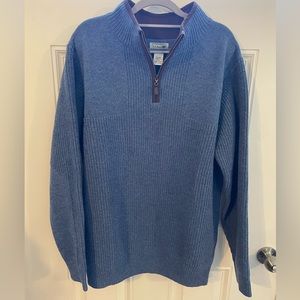 LLBean Men’s Large Tall Wool quarter zip Sweater